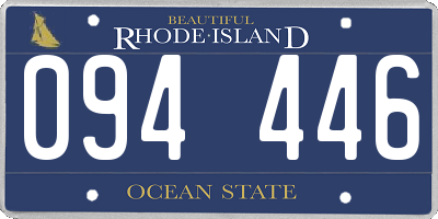 RI license plate 094446