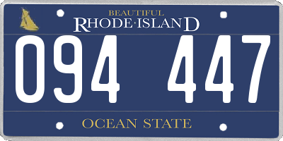 RI license plate 094447