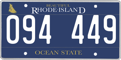 RI license plate 094449