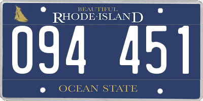 RI license plate 094451