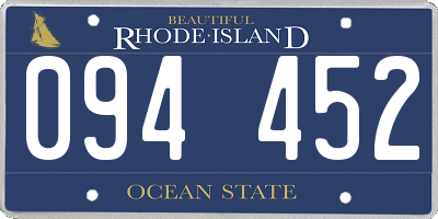 RI license plate 094452