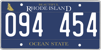 RI license plate 094454