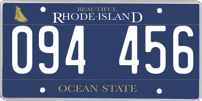 RI license plate 094456