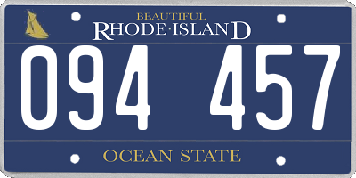RI license plate 094457
