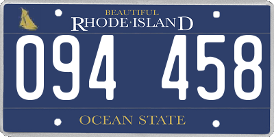 RI license plate 094458