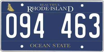 RI license plate 094463