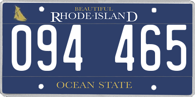 RI license plate 094465