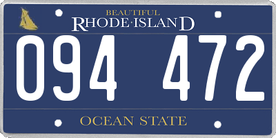 RI license plate 094472