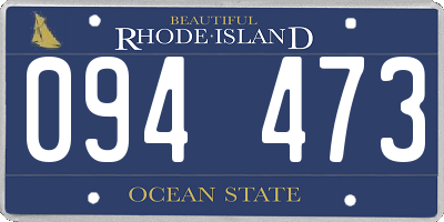 RI license plate 094473