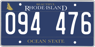 RI license plate 094476
