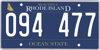 RI license plate 094477