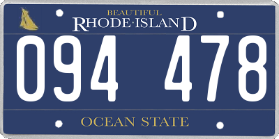 RI license plate 094478