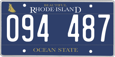 RI license plate 094487