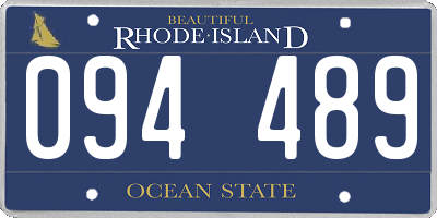 RI license plate 094489