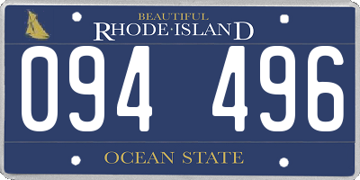 RI license plate 094496
