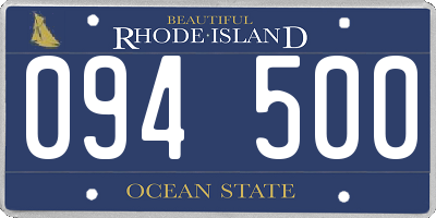 RI license plate 094500