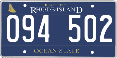 RI license plate 094502