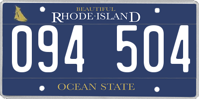 RI license plate 094504