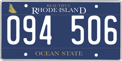 RI license plate 094506