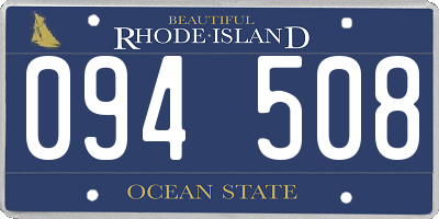 RI license plate 094508