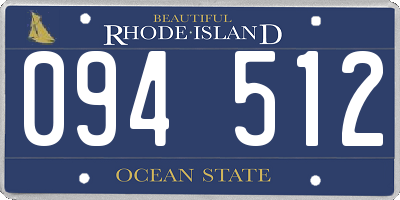 RI license plate 094512