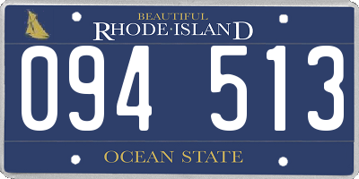 RI license plate 094513