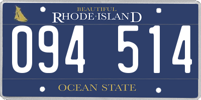 RI license plate 094514