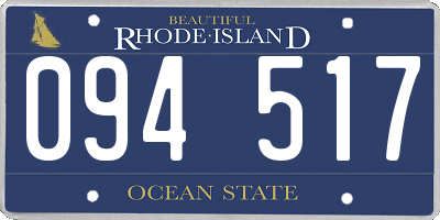 RI license plate 094517