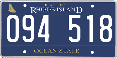 RI license plate 094518