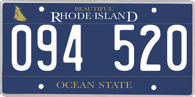 RI license plate 094520