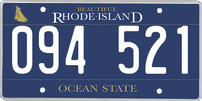 RI license plate 094521
