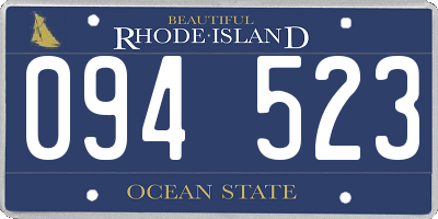 RI license plate 094523