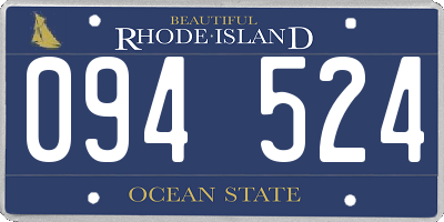 RI license plate 094524