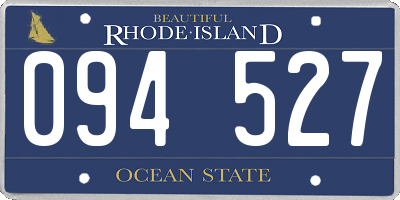 RI license plate 094527