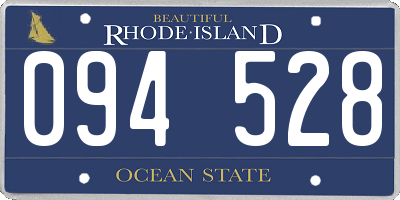 RI license plate 094528