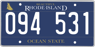 RI license plate 094531