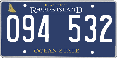 RI license plate 094532