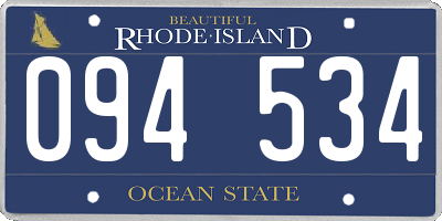 RI license plate 094534