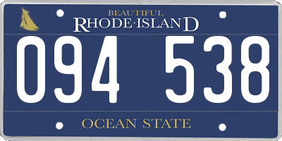 RI license plate 094538