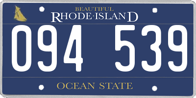 RI license plate 094539