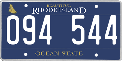 RI license plate 094544