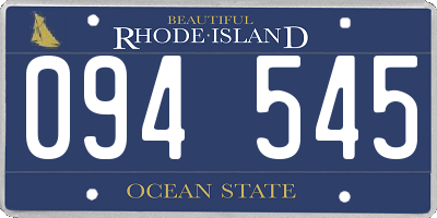 RI license plate 094545