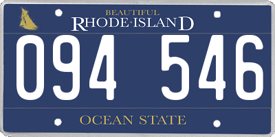 RI license plate 094546