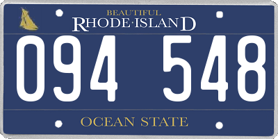RI license plate 094548