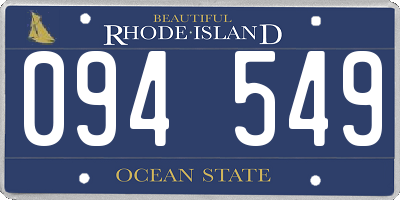 RI license plate 094549