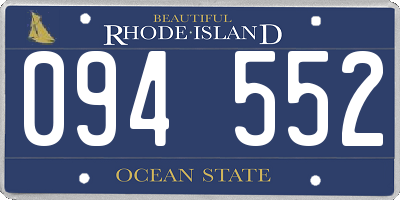 RI license plate 094552