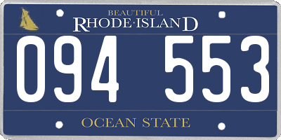 RI license plate 094553
