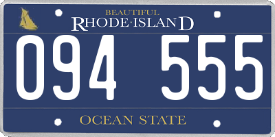 RI license plate 094555