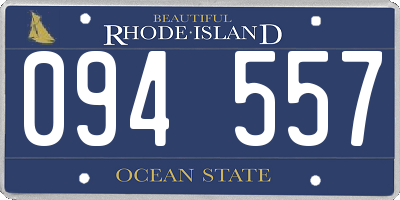 RI license plate 094557