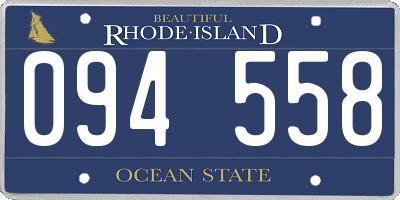 RI license plate 094558